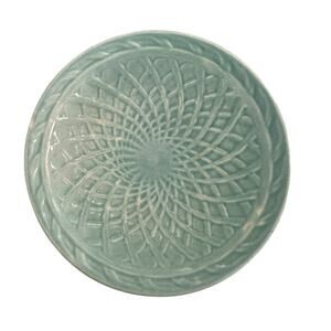 HARLEQUIN BASKET WEAVE 3” NUT DISH VINTAGE Turquoise Blue, Excellent Condition